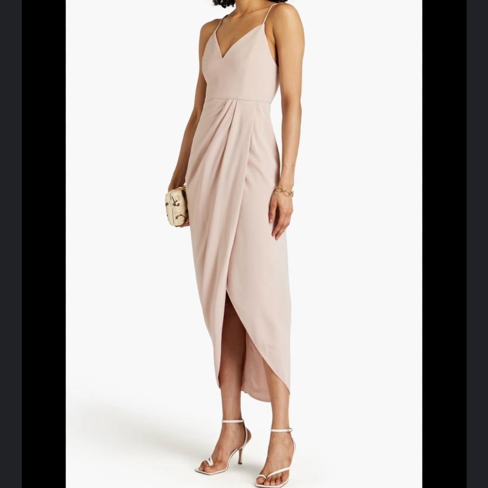 Draped Asymmetrical Cocktail Summer Dress